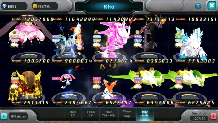 Mã : #TTS6881 - S1155 - V13 - 400 Sách - BXH : 14 - Ho-oh CHD Pal + Yvetal CH Bw Bc Nhiều Pet HT