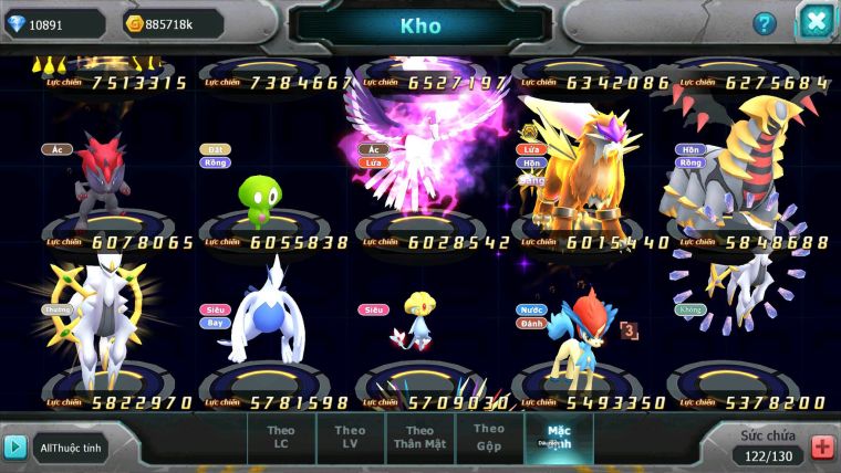 Mã : #TTS6881 - S1155 - V13 - 400 Sách - BXH : 14 - Ho-oh CHD Pal + Yvetal CH Bw Bc Nhiều Pet HT