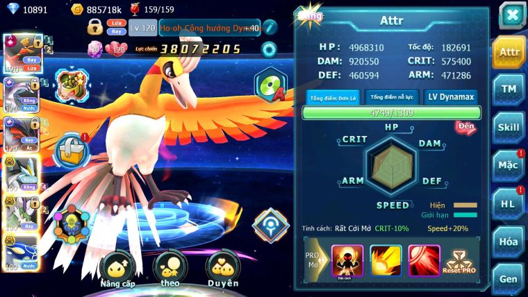 Mã : #TTS6881 - S1155 - V13 - 400 Sách - BXH : 14 - Ho-oh CHD Pal + Yvetal CH Bw Bc Nhiều Pet HT