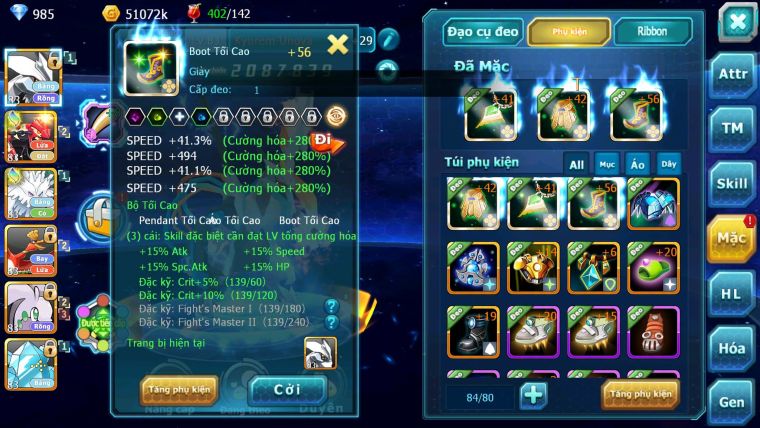 Mã : #TTS6890 - S1835 - V5 - Unvoa Groudon Băng Né Ho-oh nhiều pet ht