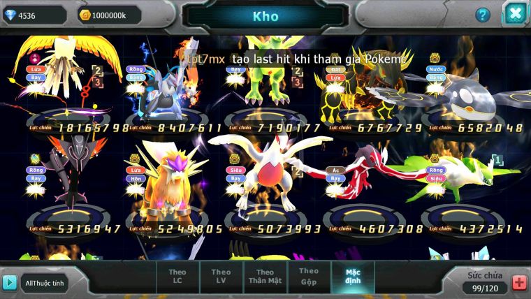 Mã : #TTS6886 - S1392 - V11 - Ho-oh dnm Unvoa Thần gio bc Qvbc Bc nhiều pet ht