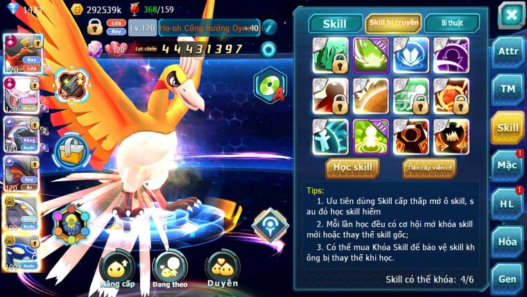 Mã : #TTS6891 - S905 - V13 - BXH: 4-5 - Ho-oh & Diancie CHD Palkia & Yvetal CH Cặp Cá Bá chủ Nhiều Pet HT Bá Chủ