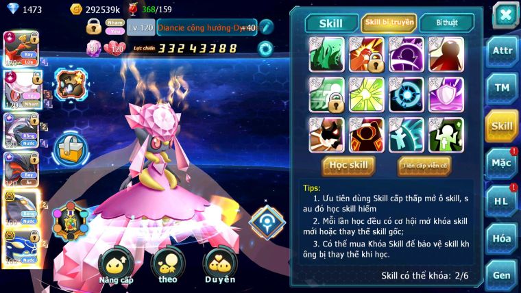 Mã : #TTS6891 - S905 - V13 - BXH: 4-5 - Ho-oh & Diancie CHD Palkia & Yvetal CH Cặp Cá Bá chủ Nhiều Pet HT Bá Chủ