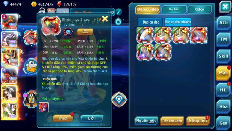 Mã : #TTS7003 - S958 - BXH : 4 - 9099S - 44K KC - V13 - Ho-oh CHD Palkia & Yvetal CH Vua Khiên BC Cặp Lati Bc