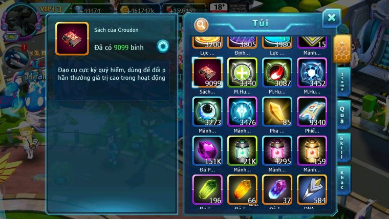 Mã : #TTS7003 - S958 - BXH : 4 - 9099S - 44K KC - V13 - Ho-oh CHD Palkia & Yvetal CH Vua Khiên BC Cặp Lati Bc