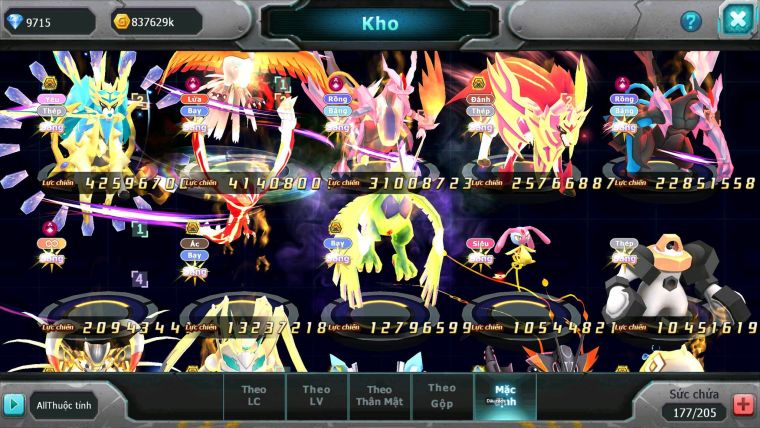 Mã : #TTS7002 - S944 - BXH: 5 - V16 - 1141S - Kiếm Khiên Bc Ho-oh WB CHD Sáng Thế Dnm Nhiều Pet Bc Pet Meta
