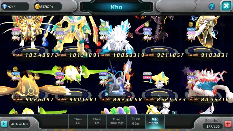 Mã : #TTS7002 - S944 - BXH: 5 - V16 - 1141S - Kiếm Khiên Bc Ho-oh WB CHD Sáng Thế Dnm Nhiều Pet Bc Pet Meta