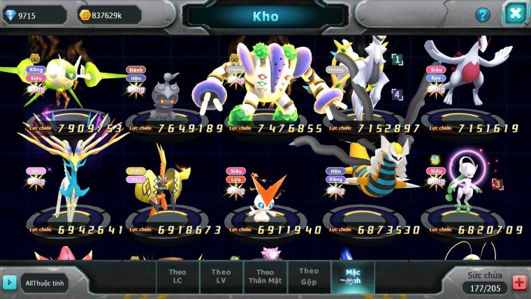 Mã : #TTS7002 - S944 - BXH: 5 - V16 - 1141S - Kiếm Khiên Bc Ho-oh WB CHD Sáng Thế Dnm Nhiều Pet Bc Pet Meta