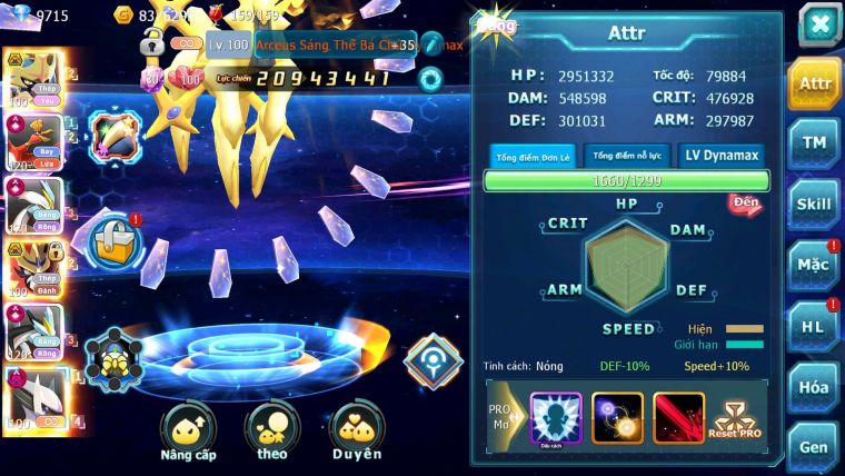 Mã : #TTS7002 - S944 - BXH: 5 - V16 - 1141S - Kiếm Khiên Bc Ho-oh WB CHD Sáng Thế Dnm Nhiều Pet Bc Pet Meta