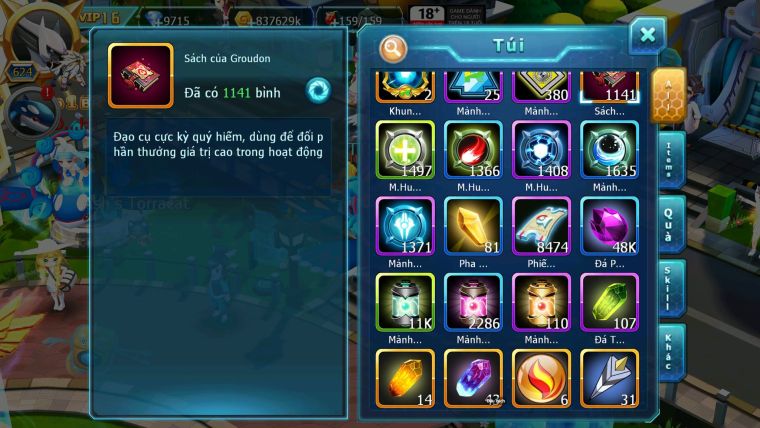 Mã : #TTS7002 - S944 - BXH: 5 - V16 - 1141S - Kiếm Khiên Bc Ho-oh WB CHD Sáng Thế Dnm Nhiều Pet Bc Pet Meta