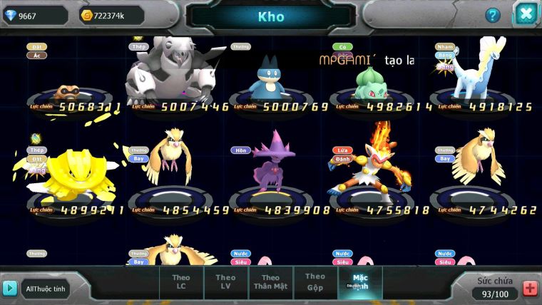 Mã : #TTS7001 - S1266 - BXH3 - Top4-8 C20 -  1775S - Tapu Bulu Cực Khủng Diancie + Palkia Max Nhiều Pet HT Bc