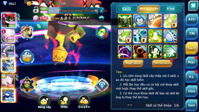 Mã : #TTS7001 - S1266 - BXH3 - Top4-8 C20 -  1775S - Tapu Bulu Cực Khủng Diancie + Palkia Max Nhiều Pet HT Bc
