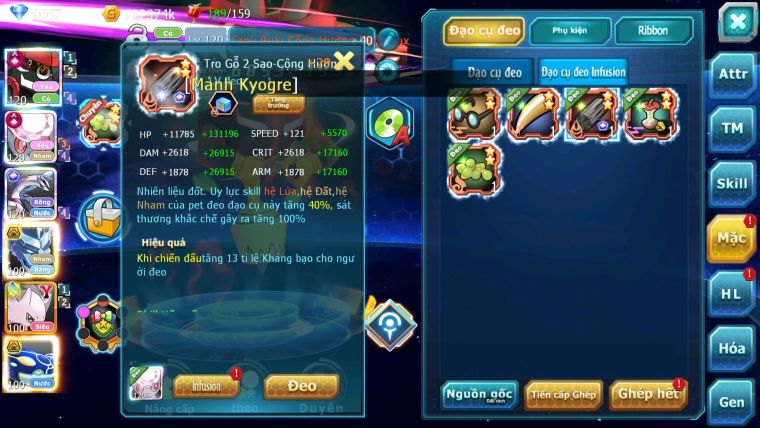 Mã : #TTS7001 - S1266 - BXH3 - Top4-8 C20 -  1775S - Tapu Bulu Cực Khủng Diancie + Palkia Max Nhiều Pet HT Bc