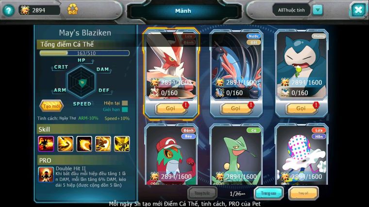 Mã : #TTS7001 - S1266 - BXH3 - Top4-8 C20 -  1775S - Tapu Bulu Cực Khủng Diancie + Palkia Max Nhiều Pet HT Bc