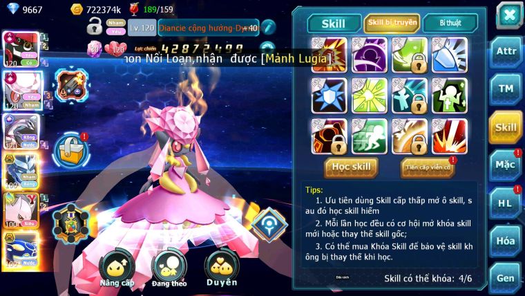 Mã : #TTS7001 - S1266 - BXH3 - Top4-8 C20 -  1775S - Tapu Bulu Cực Khủng Diancie + Palkia Max Nhiều Pet HT Bc