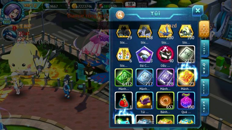 Mã : #TTS7001 - S1266 - BXH3 - Top4-8 C20 -  1775S - Tapu Bulu Cực Khủng Diancie + Palkia Max Nhiều Pet HT Bc