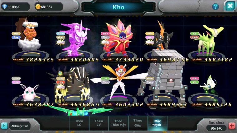 Mã : #TTS7009 - S1542 - BXH : 7 - 118K KC - 4K9 Sách - V15 - Vua Kiếm& Khiên Bc Ho-oh CHD Arc Thép Mew giáp Bc Nhiều Pet Ht Đc + 9 Thép