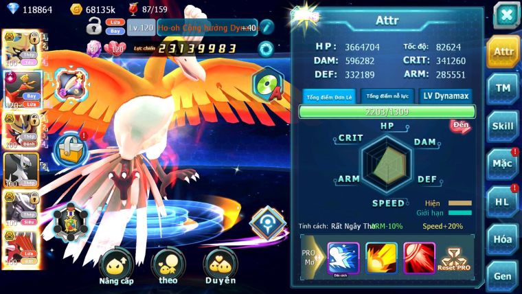 Mã : #TTS7009 - S1542 - BXH : 7 - 118K KC - 4K9 Sách - V15 - Vua Kiếm& Khiên Bc Ho-oh CHD Arc Thép Mew giáp Bc Nhiều Pet Ht Đc + 9 Thép