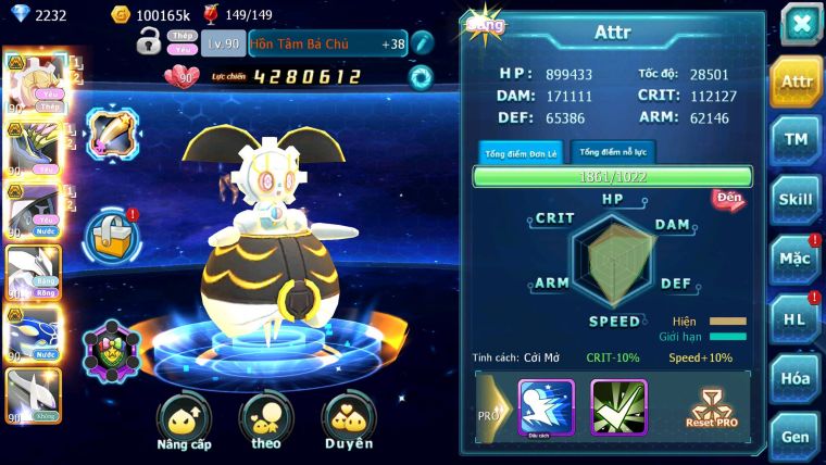 Mã : #TTS7008 - S1897 - V14 - BXH : 3 ALL - Hồn Tâm Bá chủ Xerm Bc Tapu Fini Bc Nhiều Pet HT