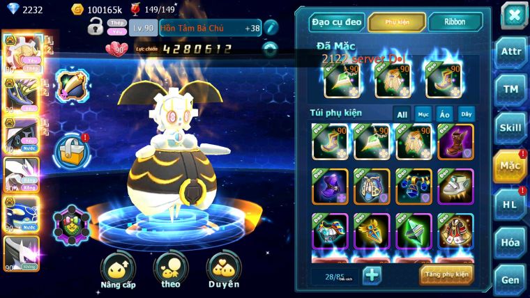 Mã : #TTS7008 - S1897 - V14 - BXH : 3 ALL - Hồn Tâm Bá chủ Xerm Bc Tapu Fini Bc Nhiều Pet HT