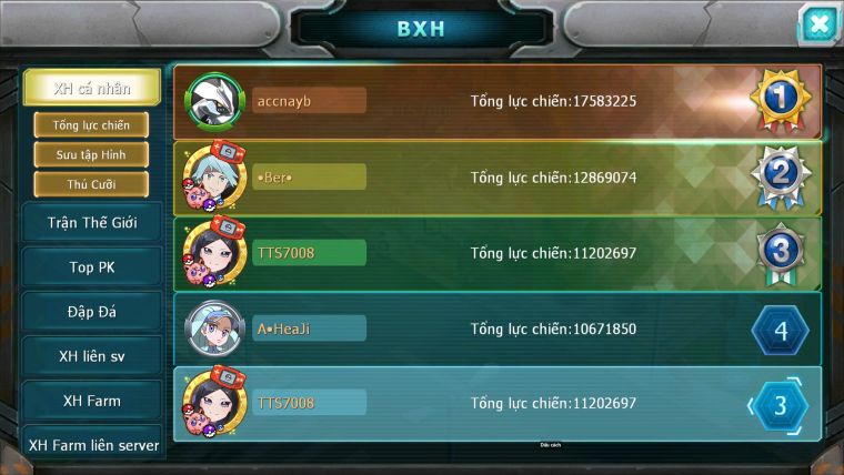 Mã : #TTS7008 - S1897 - V14 - BXH : 3 ALL - Hồn Tâm Bá chủ Xerm Bc Tapu Fini Bc Nhiều Pet HT