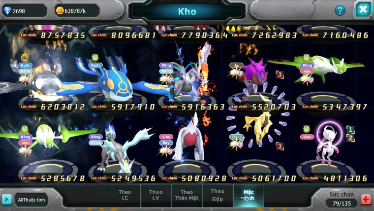 Mã : #TTS7025 - S1448 - BXH : 13 - V15 - 2527S ZFlare Bá Chủ Koraidon Bc Z100 CH Ho-oh Dnm Rắn Băng Bc Thần Gio Bc