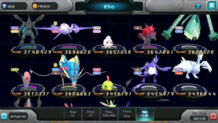 Mã : #TTS7024 - S1322 - BXH: 10 - V15 - 1128S - Vua Kiếm Khiên Bá Chủ Ho-oh CHD Yvetal CH Ray Dnm Cặp Z100 Bá Chủ