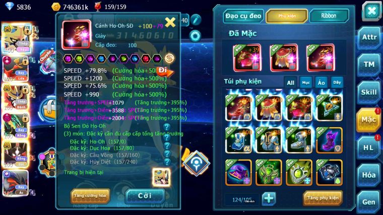 Mã : #TTS7024 - S1322 - BXH: 10 - V15 - 1128S - Vua Kiếm Khiên Bá Chủ Ho-oh CHD Yvetal CH Ray Dnm Cặp Z100 Bá Chủ