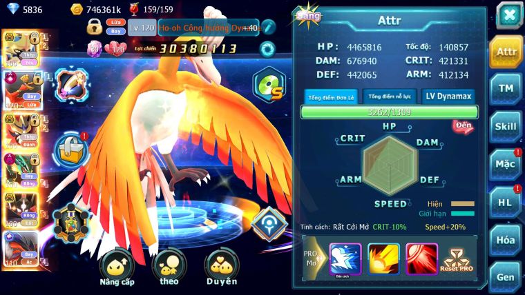 Mã : #TTS7024 - S1322 - BXH: 10 - V15 - 1128S - Vua Kiếm Khiên Bá Chủ Ho-oh CHD Yvetal CH Ray Dnm Cặp Z100 Bá Chủ