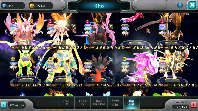 Mã : #TTS7022 - S804 - BXH : 3 - TOP6-8/C13 - V15 - WB & Ho-oh CHD Yvetal CH Rayquaza Dnm Nhiều Pet BC