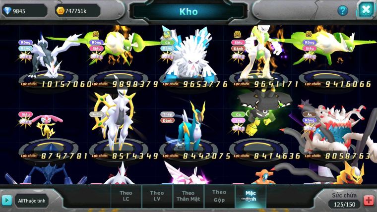 Mã : #TTS7022 - S804 - BXH : 3 - TOP6-8/C13 - V15 - WB & Ho-oh CHD Yvetal CH Rayquaza Dnm Nhiều Pet BC