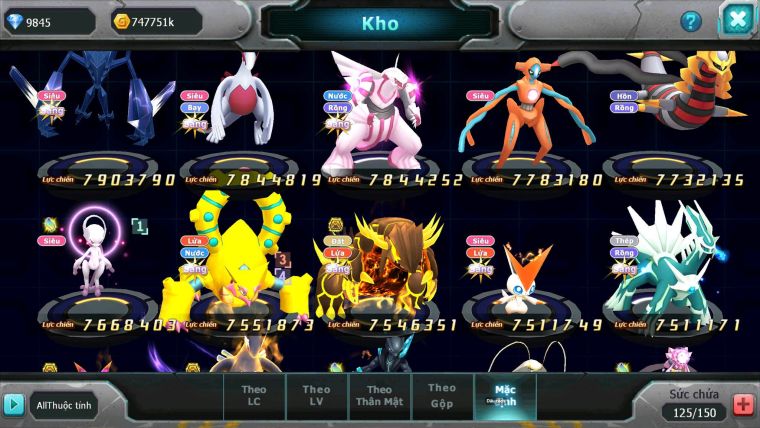 Mã : #TTS7022 - S804 - BXH : 3 - TOP6-8/C13 - V15 - WB & Ho-oh CHD Yvetal CH Rayquaza Dnm Nhiều Pet BC