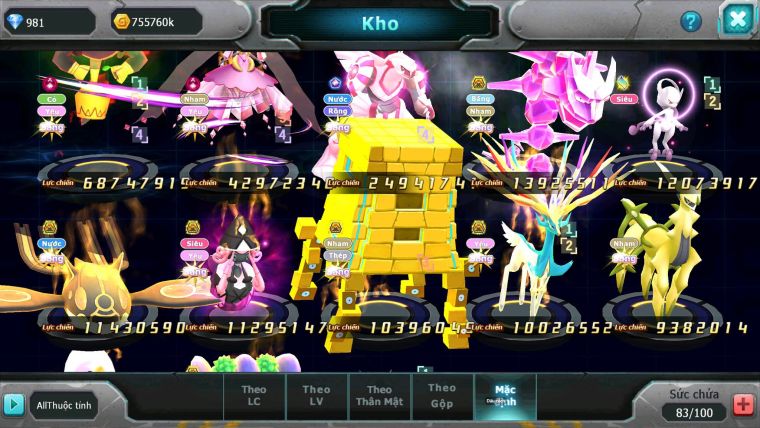 Mã : #TTS7023 - S1266 - BXH : 3 - Top6-8/C20 - V10 - Tapu Bulu CHD Cực Khủng Diancie CHD Palkia CH Build Mạnh