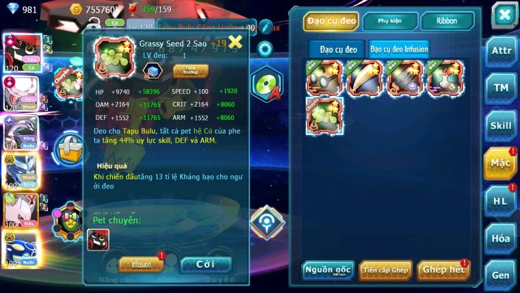 Mã : #TTS7023 - S1266 - BXH : 3 - Top6-8/C20 - V10 - Tapu Bulu CHD Cực Khủng Diancie CHD Palkia CH Build Mạnh