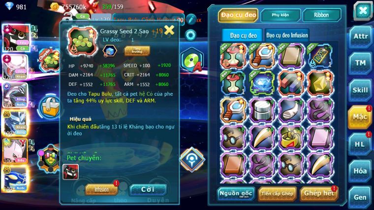 Mã : #TTS7023 - S1266 - BXH : 3 - Top6-8/C20 - V10 - Tapu Bulu CHD Cực Khủng Diancie CHD Palkia CH Build Mạnh