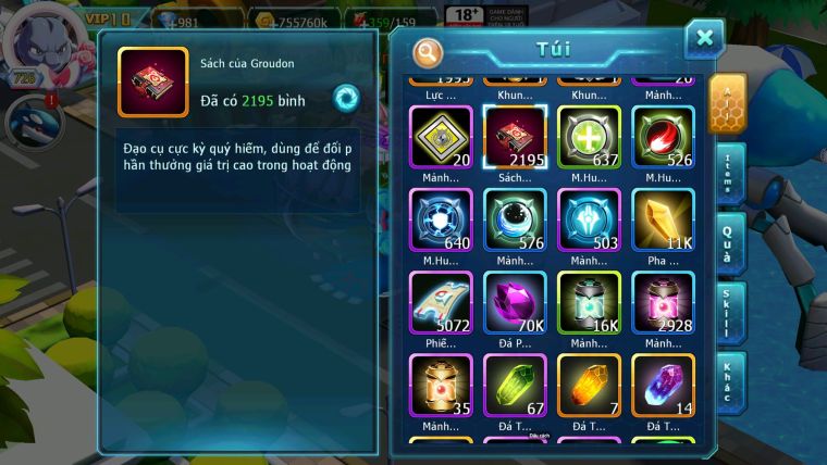 Mã : #TTS7023 - S1266 - BXH : 3 - Top6-8/C20 - V10 - Tapu Bulu CHD Cực Khủng Diancie CHD Palkia CH Build Mạnh