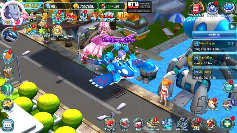 Mã : #TTS7023 - S1266 - BXH : 3 - Top6-8/C20 - V10 - Tapu Bulu CHD Cực Khủng Diancie CHD Palkia CH Build Mạnh