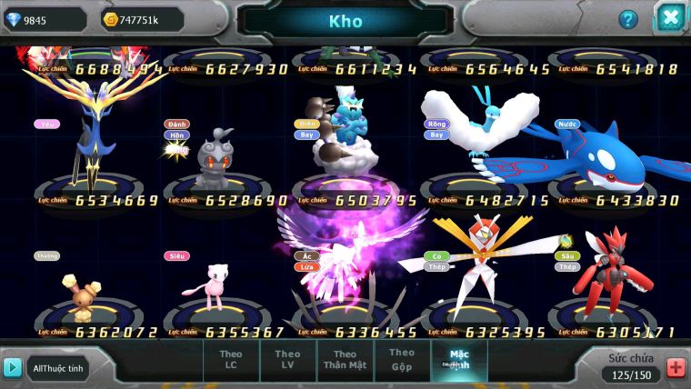 Mã : #TTS7022 - S804 - BXH : 3 - TOP6-8/C13 - V15 - WB & Ho-oh CHD Yvetal CH Rayquaza Dnm Nhiều Pet BC