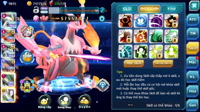 Mã : #TTS7022 - S804 - BXH : 3 - TOP6-8/C13 - V15 - WB & Ho-oh CHD Yvetal CH Rayquaza Dnm Nhiều Pet BC