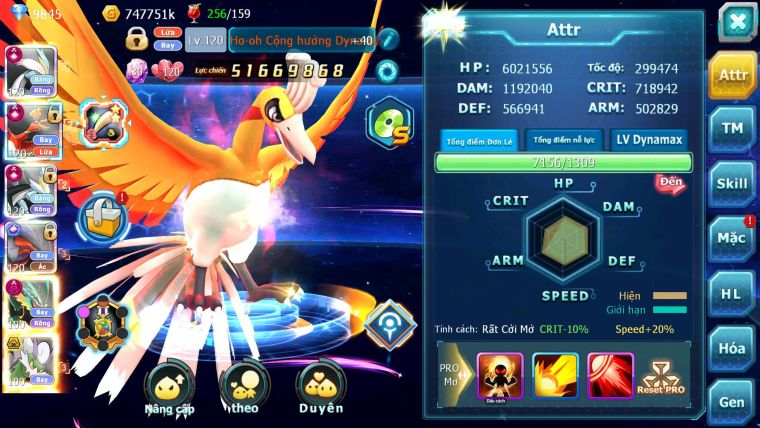 Mã : #TTS7022 - S804 - BXH : 3 - TOP6-8/C13 - V15 - WB & Ho-oh CHD Yvetal CH Rayquaza Dnm Nhiều Pet BC