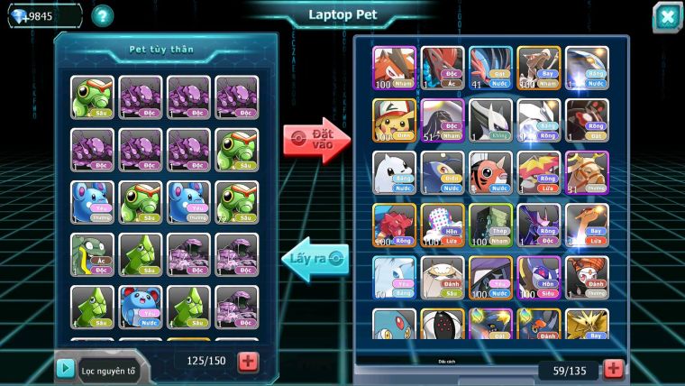 Mã : #TTS7022 - S804 - BXH : 3 - TOP6-8/C13 - V15 - WB & Ho-oh CHD Yvetal CH Rayquaza Dnm Nhiều Pet BC