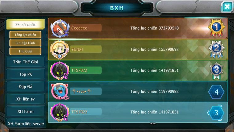 Mã : #TTS7022 - S804 - BXH : 3 - TOP6-8/C13 - V15 - WB & Ho-oh CHD Yvetal CH Rayquaza Dnm Nhiều Pet BC