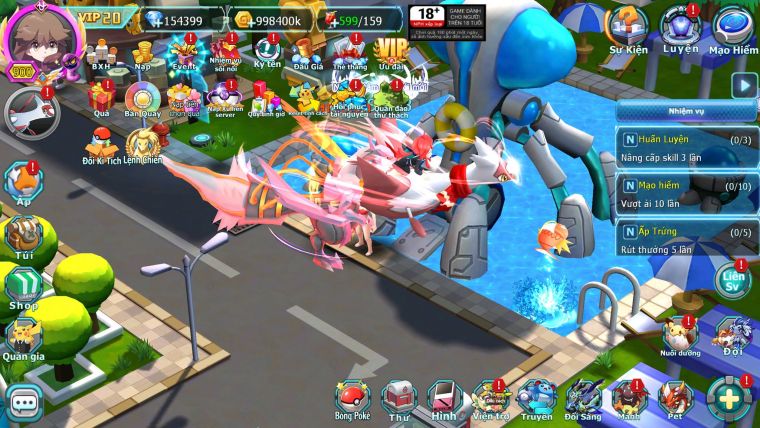 Mã : #TTS7028 - S511 - BXH: 1-2 - Top2/C8 - V20 - 4095S - 154K KC - White & Black &Ho-oh & Diancie & Lugia & Yvetal Max Trạng Thái Nhiều Pet Nạp