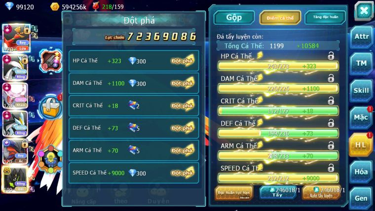 Mã : #TTS7042 - S650 - BXH: 3 - TOP3-4/C11 - 5K8 Sách - 100K KC - Ho-oh WB Diancie Yvetal Lugia Max Trạng Thái Meganec Nhiều Pet Khủng