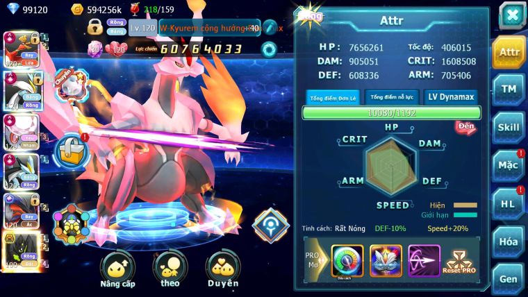 Mã : #TTS7042 - S650 - BXH: 3 - TOP3-4/C11 - 5K8 Sách - 100K KC - Ho-oh WB Diancie Yvetal Lugia Max Trạng Thái Meganec Nhiều Pet Khủng