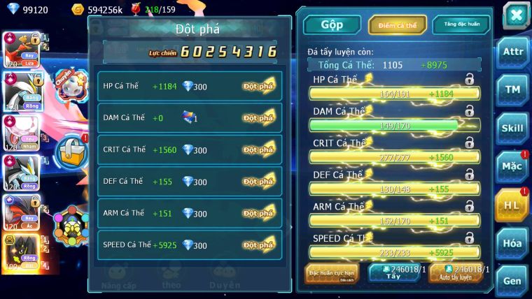Mã : #TTS7042 - S650 - BXH: 3 - TOP3-4/C11 - 5K8 Sách - 100K KC - Ho-oh WB Diancie Yvetal Lugia Max Trạng Thái Meganec Nhiều Pet Khủng