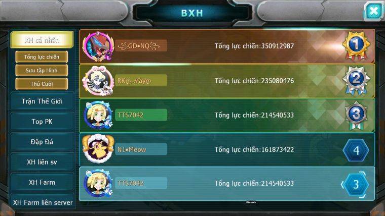 Mã : #TTS7042 - S650 - BXH: 3 - TOP3-4/C11 - 5K8 Sách - 100K KC - Ho-oh WB Diancie Yvetal Lugia Max Trạng Thái Meganec Nhiều Pet Khủng