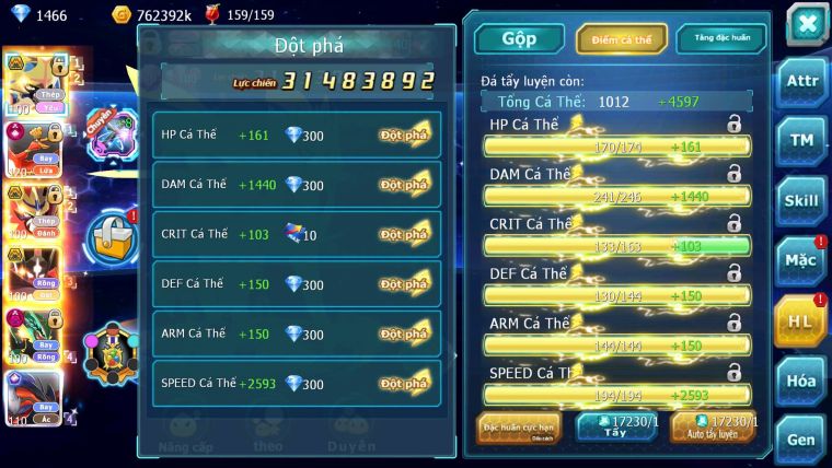 Mã: #TTS7040 - S1322 - BXH: 19/11 - 1128S - V15 - Vua Kiếm Khiên Ho-oh CHD Yvetal CH Bộ Đôi Z Bá Chủ Ray Dnm