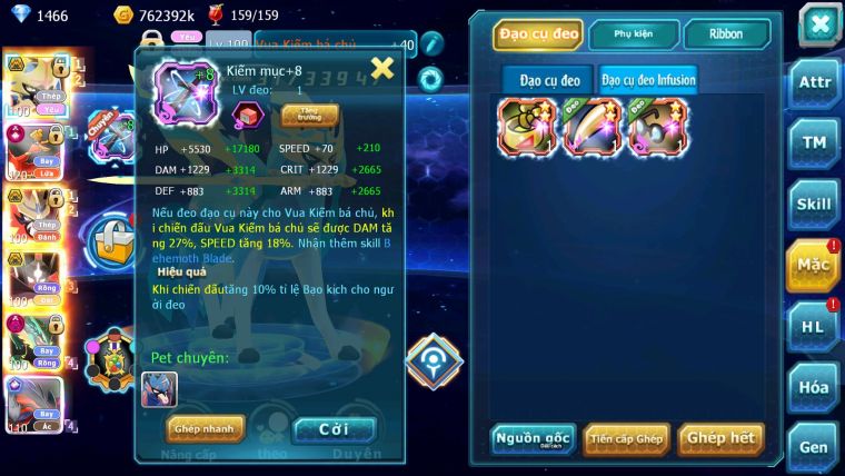 Mã: #TTS7040 - S1322 - BXH: 19/11 - 1128S - V15 - Vua Kiếm Khiên Ho-oh CHD Yvetal CH Bộ Đôi Z Bá Chủ Ray Dnm