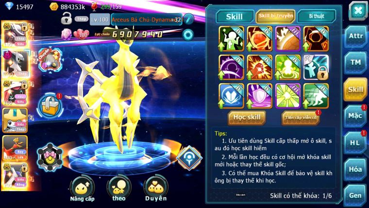 Mã : #TTS7039 - S1730 - V11 - 2666S - 15K KC - Mew Giap Bá Chủ Arc Thép Dnm Tapulele Bc latios latias Bc